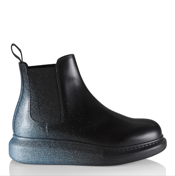 Alexander McQueen's Treadslick Chelsea Black/Pastel Sky Blue - Worn Once - Picture 15 of 16